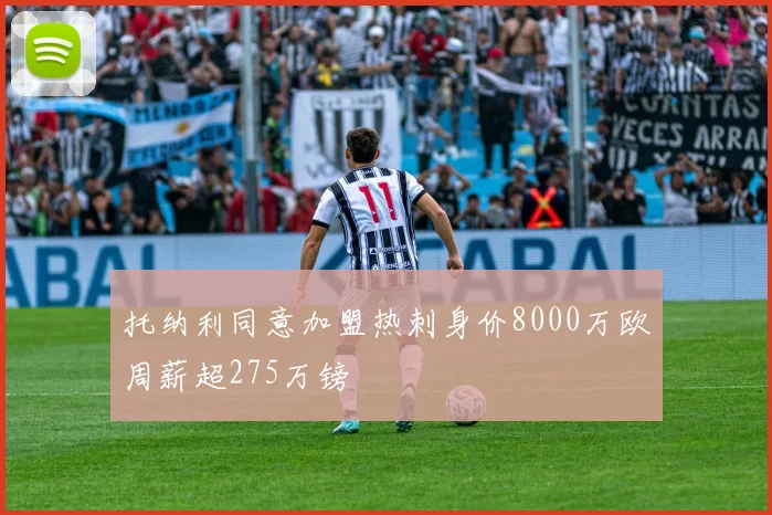托纳利同意加盟热刺身价8000万欧周薪超275万镑